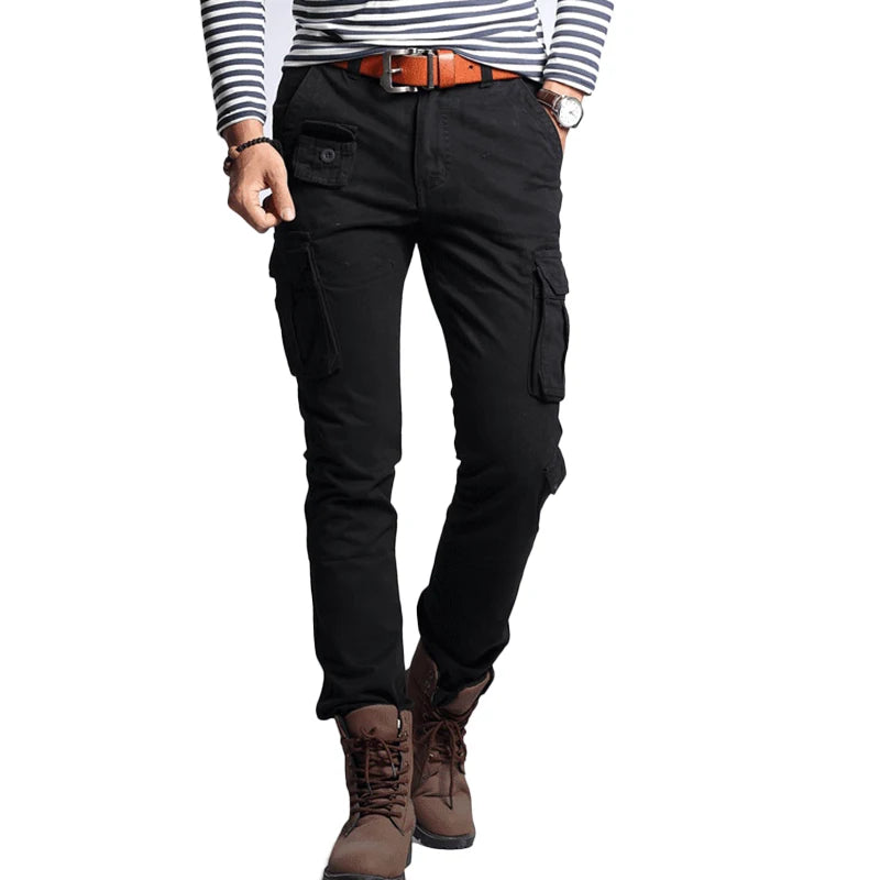 Skinny Pant New Men Fashion Military Cargo Pants Slim Regualr Straight Fit Cotton Multi Color Camouflage Green Yellow V7A1P015