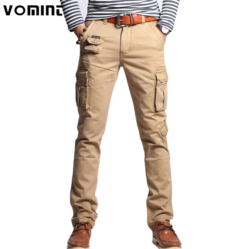 Skinny Pant New Men Fashion Military Cargo Pants Slim Regualr Straight Fit Cotton Multi Color Camouflage Green Yellow V7A1P015
