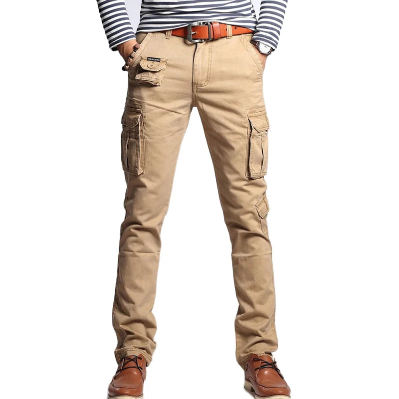 Slim Military Cargo Trousers