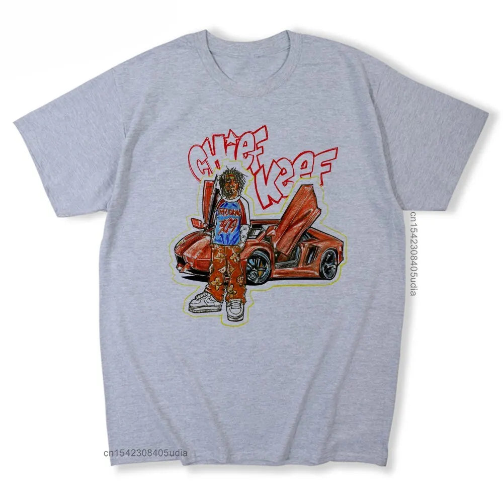 Chief Keef Hip Hop Oversized T Shirt Harajuku Mens Summer Fashion Short Sleeve Clothing Shirt Aesthetic Camisas