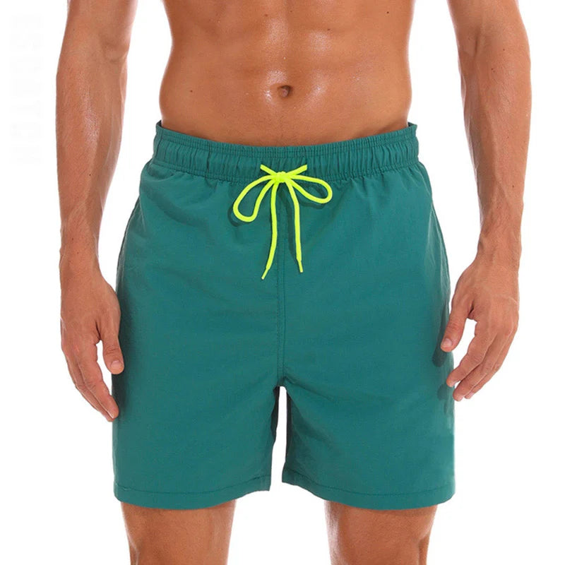 Solid Nylon Swim Shorts