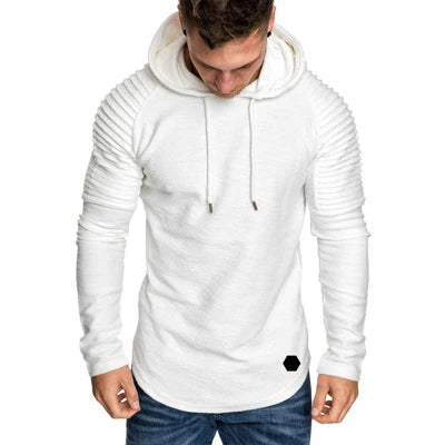 DIMUSI Fashion Mens Hoodies Coats Men Solid Color Hooded Slim Sweatshirt Mens Hoodie Hip Hop Hoodies Sportswear Tracksuit,TA301