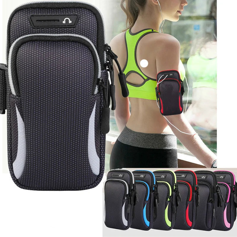 Waterproof Sports Armband Phone Case For IPhone 17 Pro Max Samsung s25 ultra 7.2" Universal Sport Phone Case Arm Band Running