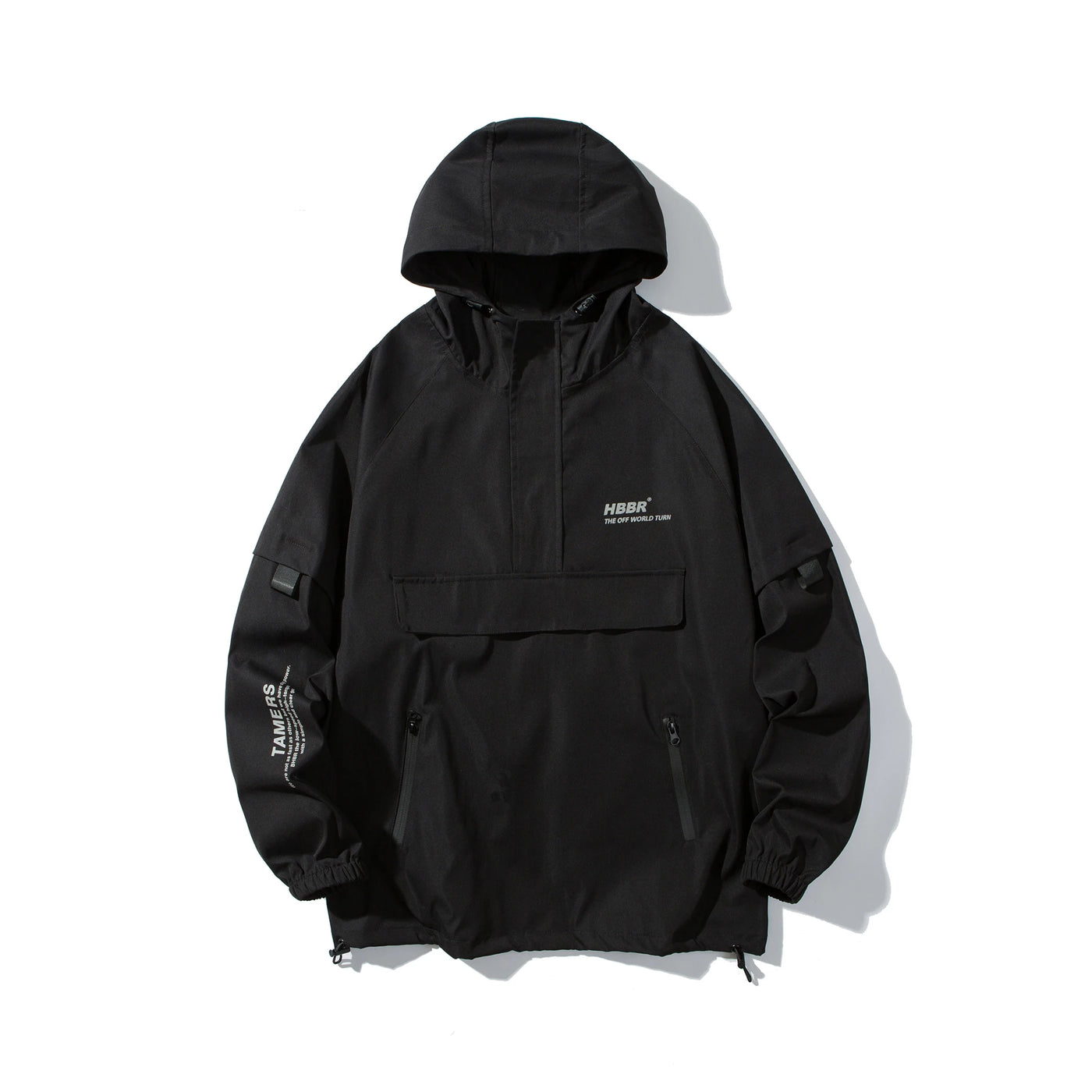 Streetwear Spring Bomber Jacket Men 2025 Hooded Ribbons Mens Jacket Coat Casual Windbreaker Pockets Man Outwear