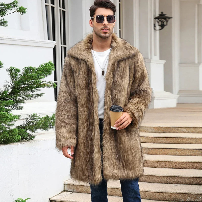 Long Faux Fox Coat