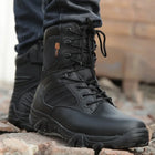 Black Split-Leather Tactical Boots