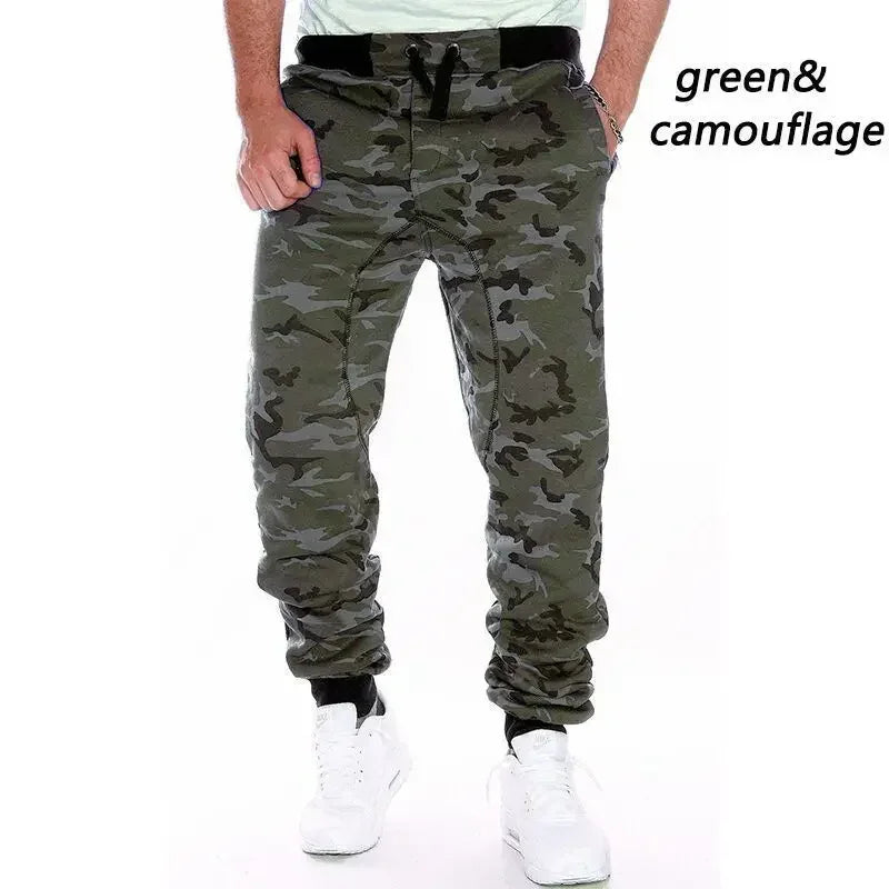 M-5X 2023 Mens Jogger Autumn Pencil Harem Pants Men Camouflage Pants Loose Comfortable Cargo Trousers Camo Joggers