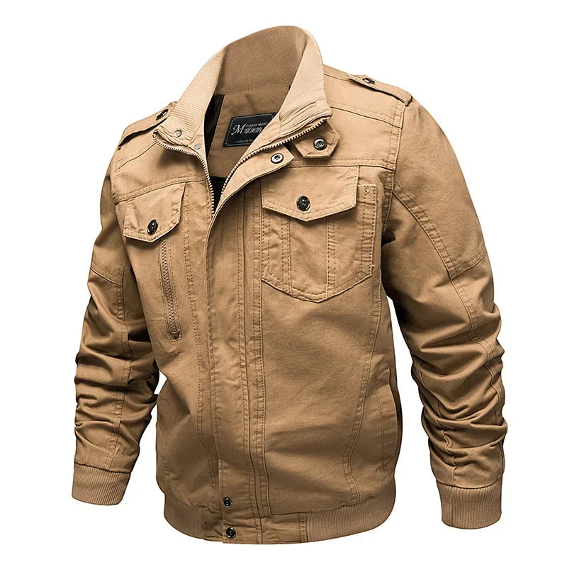 Men's Motorcycle Jacket Special Forces Jacket Spring Autumn Motorcycle Equipment Breathable Multi Pocket Tactical Denim Jacket