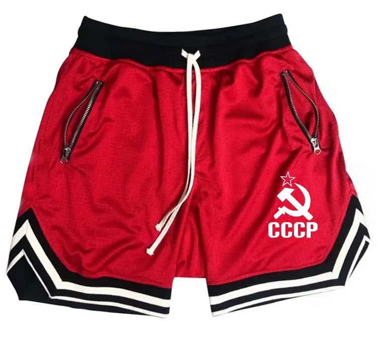 Multicolor Drawstring Basketball Shorts