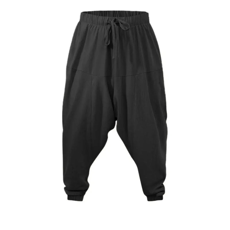 Linen Drop Crotch Joggers