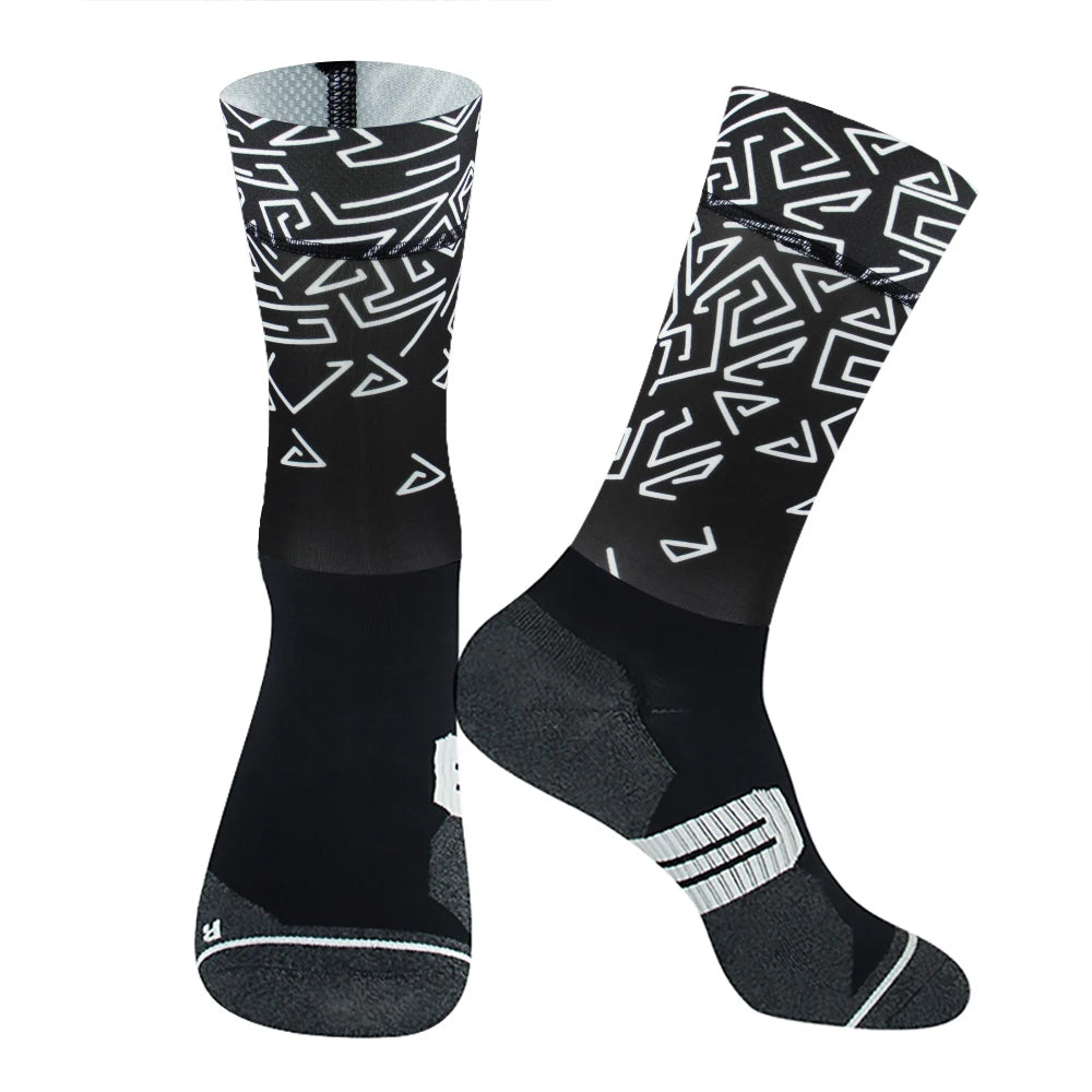 Compression 2024 Sport Socks Anti Bicycle Bike Slip Sock Professional Men And Women Street Sports Socks Racing Cycling Socks