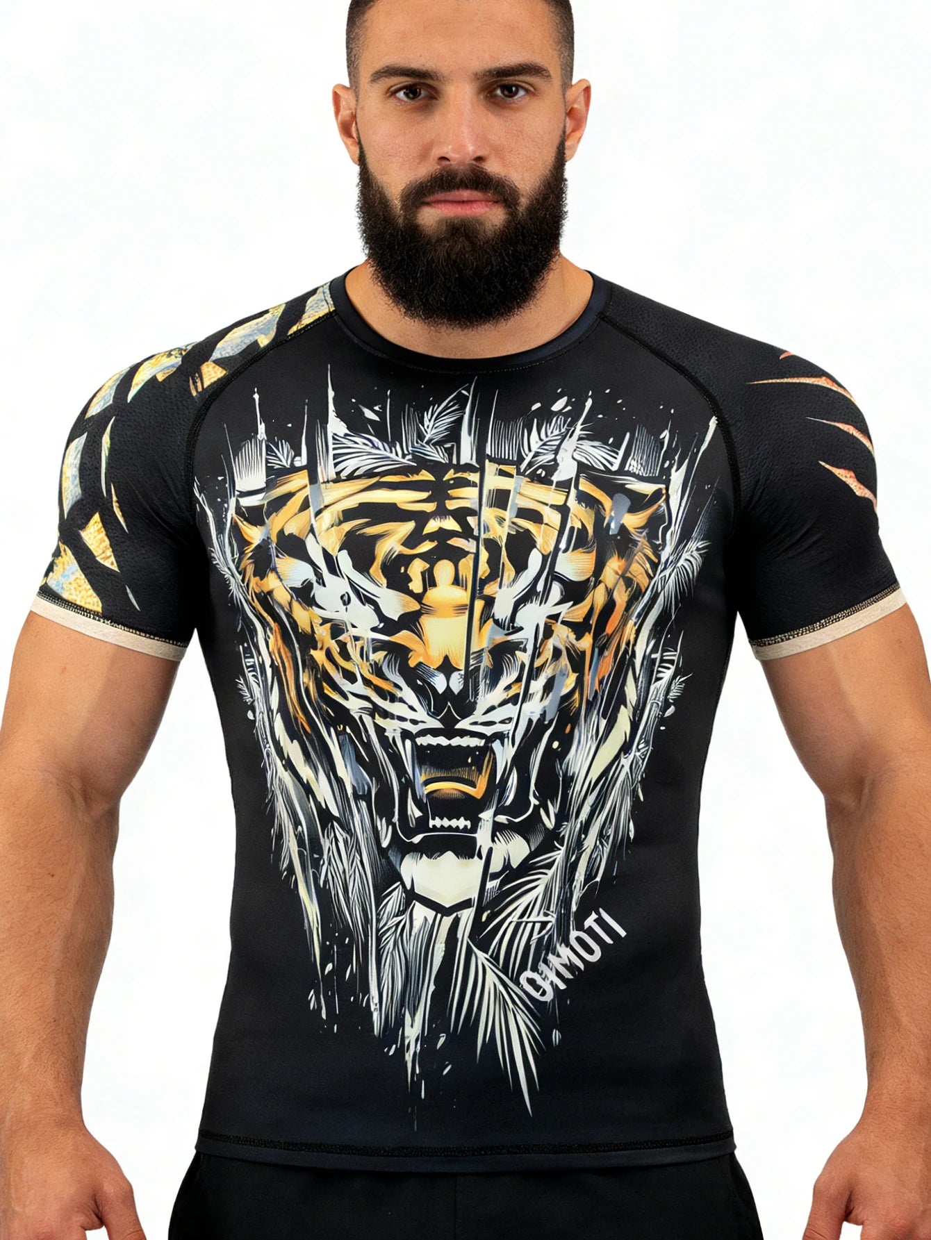 Men's Quick Drying Compression Running T-Shirt Sports Fitness Short Sleeve Gym Jersey Elastic Tight Fitness Clothing