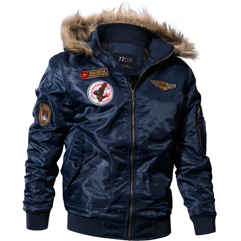DIMUSI Winter Men's Padded Coats Thick Thermal Cotton Parka Jacket Men Faux Fur Warm Hoodies Tactical Jackets Parks Homme,TA035