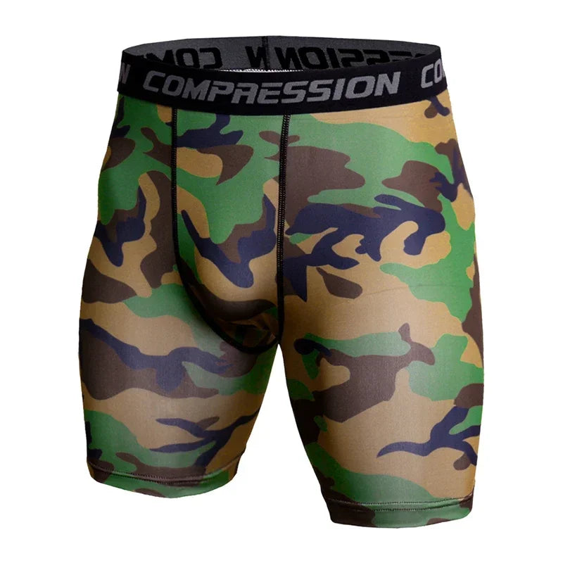 Camouflage Compression Running Shorts