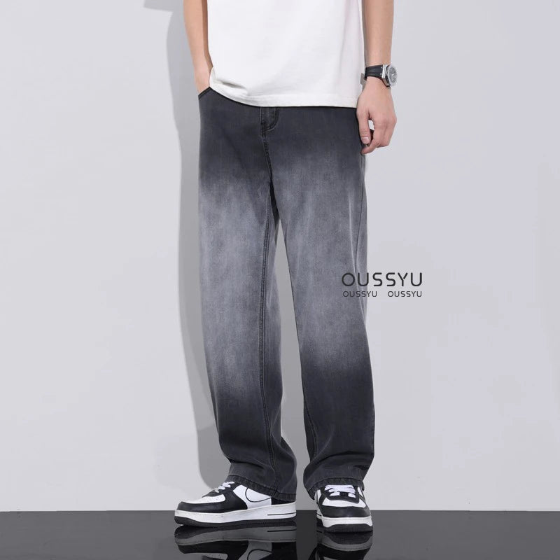 Gradient Lyocell Wide Jeans