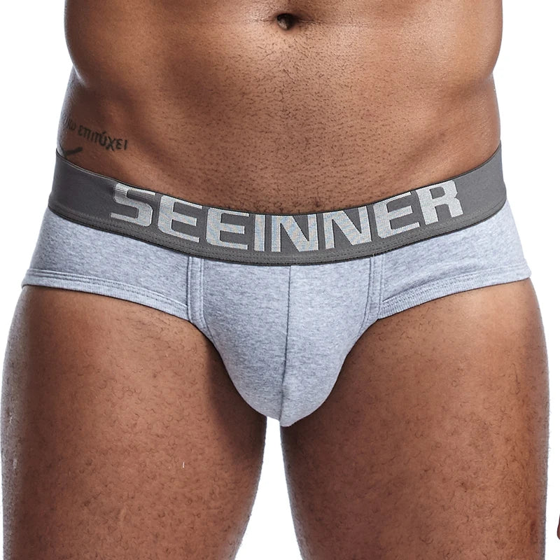 Cotton Men's Underwear Comfortable Mens Briefs Solid Color Low Waist Panties Men Lingerie Briefs