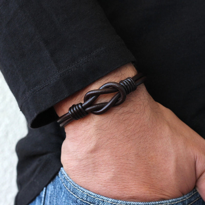 Celtic Knot Infinity Bracelet, Genuine Leather Bracelet, Men's Celtic Jewelry, Men's gifts, Best Gift for Husband/Father, 1pc