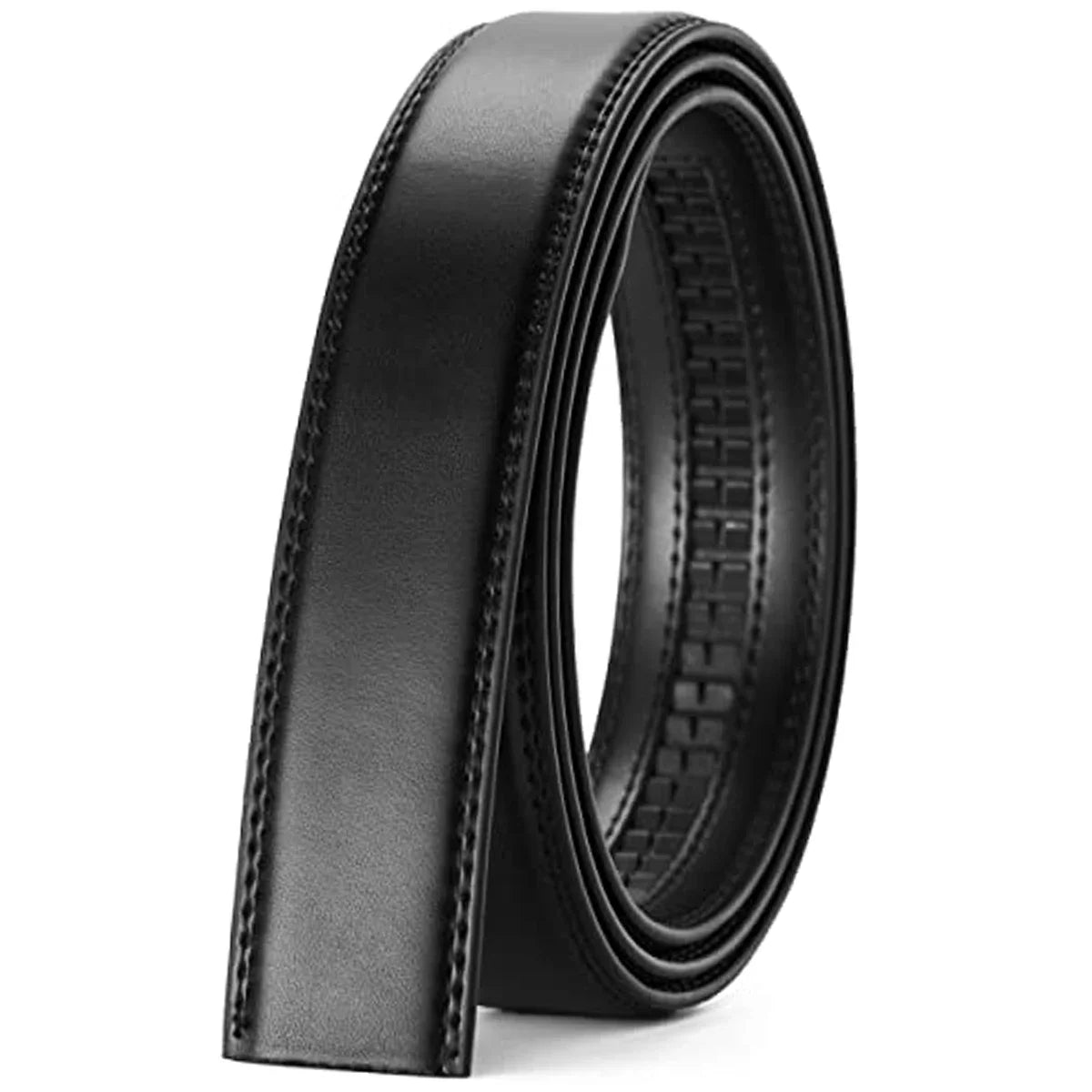 Mens Leather Belt Metal Automatic Genuine Leather Belts Leisure Fashion Ratchet Belts for Men Pants Fashion Genuine Leather Belt
