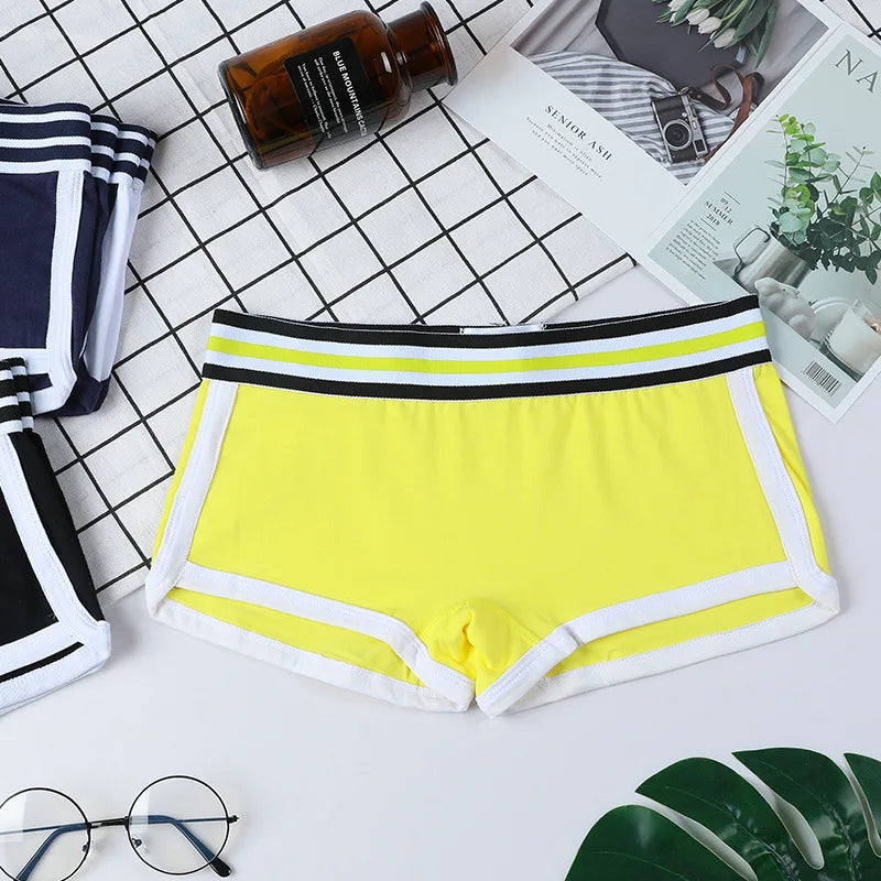 Womens 40S Cotton Boxer Shorts Summer Soft Breathable Boyshorts for Women Female Student Yoga Gym Sport Panties Panty Underwear