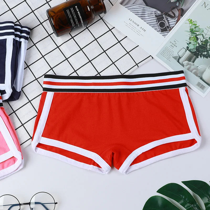 Striped Cotton Women's Boyshorts