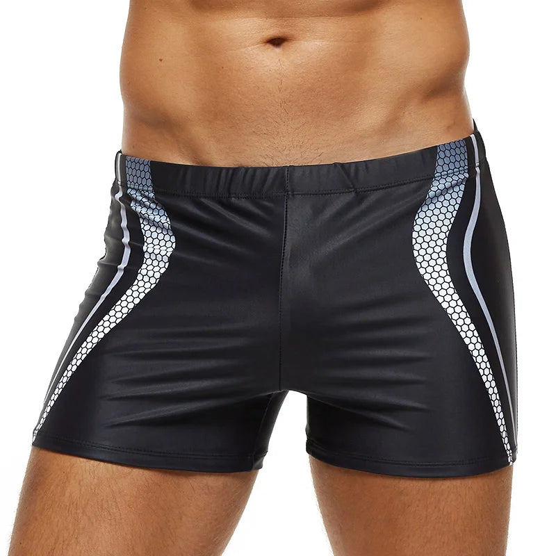 Padded Boxer Swim Trunks